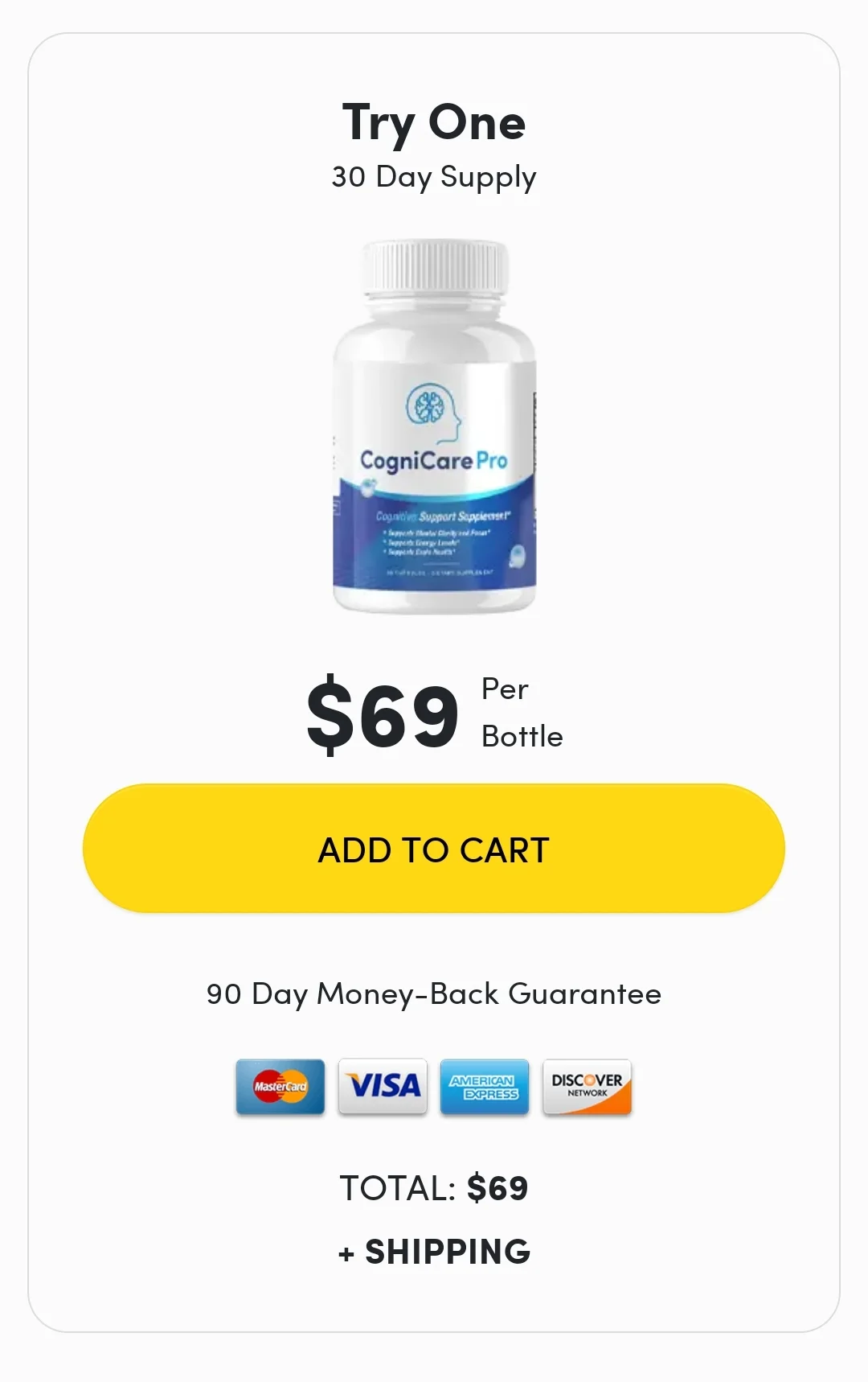 CogniCare Pro™ 1 bottle pricing